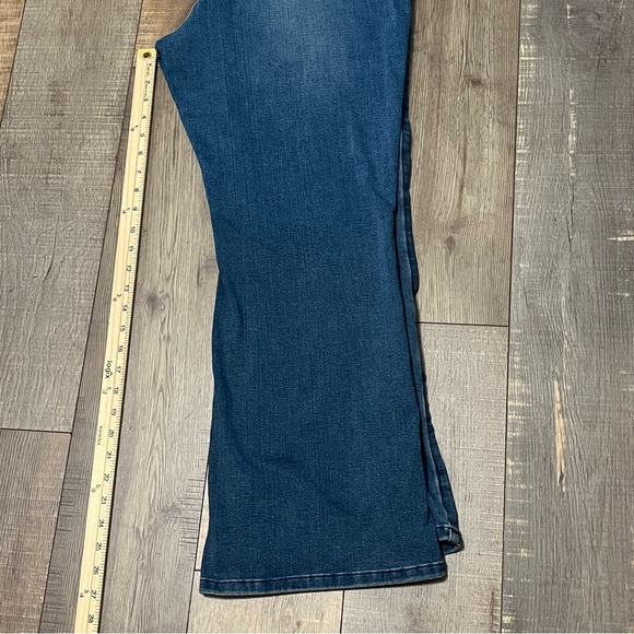 J. Jill Denim Jeans Size 18 Petite High Rise Boot Cut Medium Wash Blue Whiskered - Picture 13 of 13